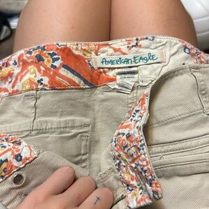 Tan shorts with cute insides